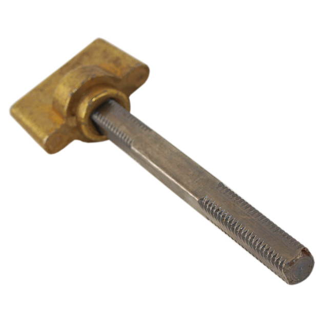 Progressive 33BP #33 Closet Spindle Brass Plated Turn 9/32" Square x 3-1/4" Long Spindle With 3/8"-20 TPI