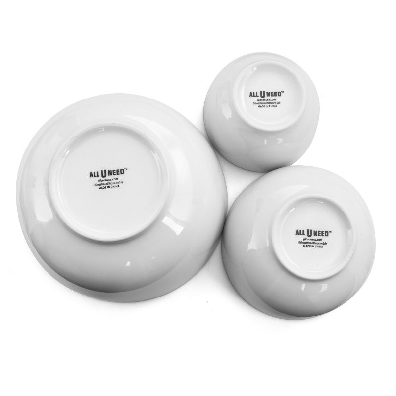 Gibson All U Need 60 Piece Ceramic Dinnerware Combo Set with Drinkware and Flatware