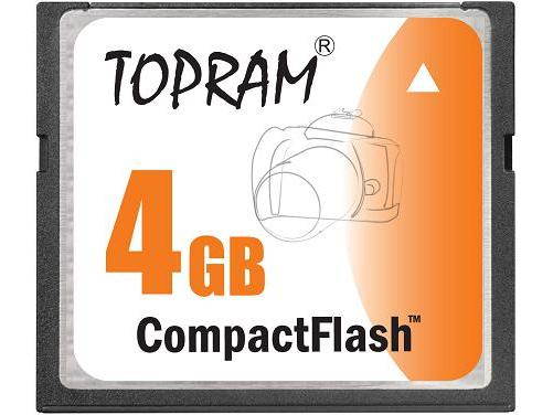 TOPRAM 4GB CF 4G CompactFlash Card Compact Flash Flash - Bulk - OEM