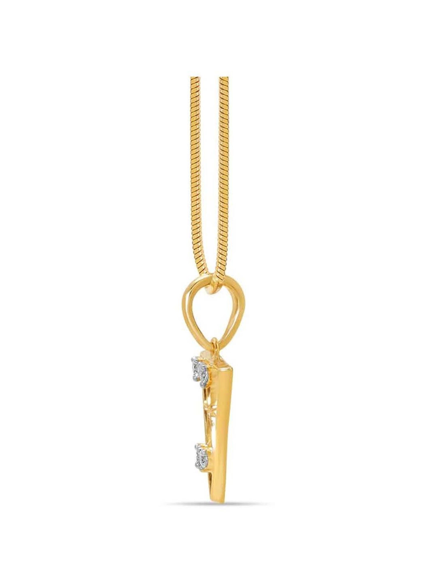 Mia By Tanishq 14K Yellow Gold Pisces Pendant for Women