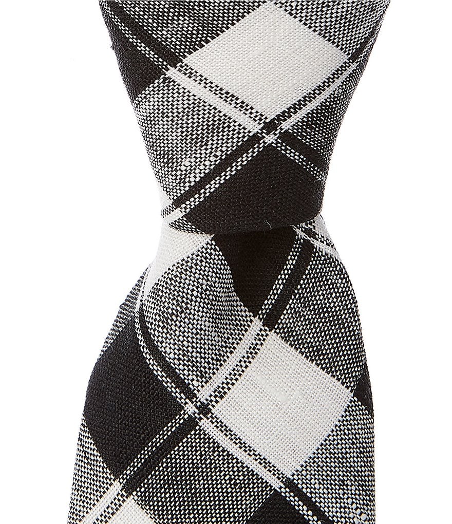 Original Penguin Cooper Plaid Skinny 2 3/4#double; Linen Tie