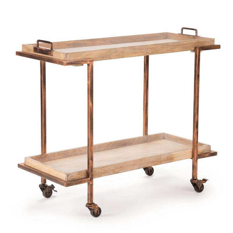 Conway Serving Cart Mango and Copper with Casters - Steve Silver