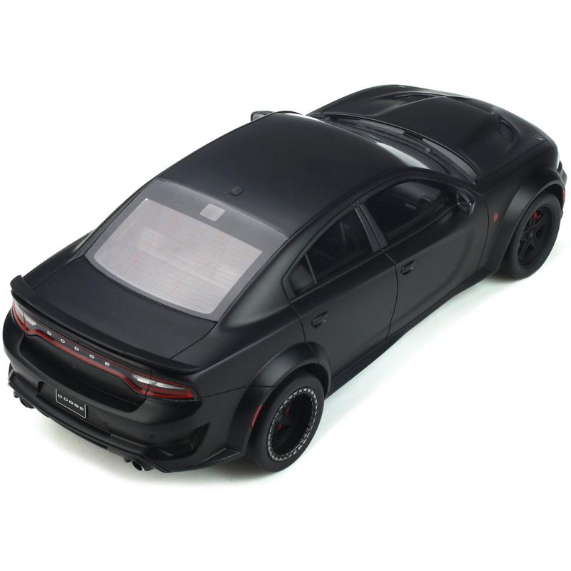 Dodge Charger SRT Hellcat Widebody Tuned by Speedkore Matt Black 1/18 Model Car by GT Spirit