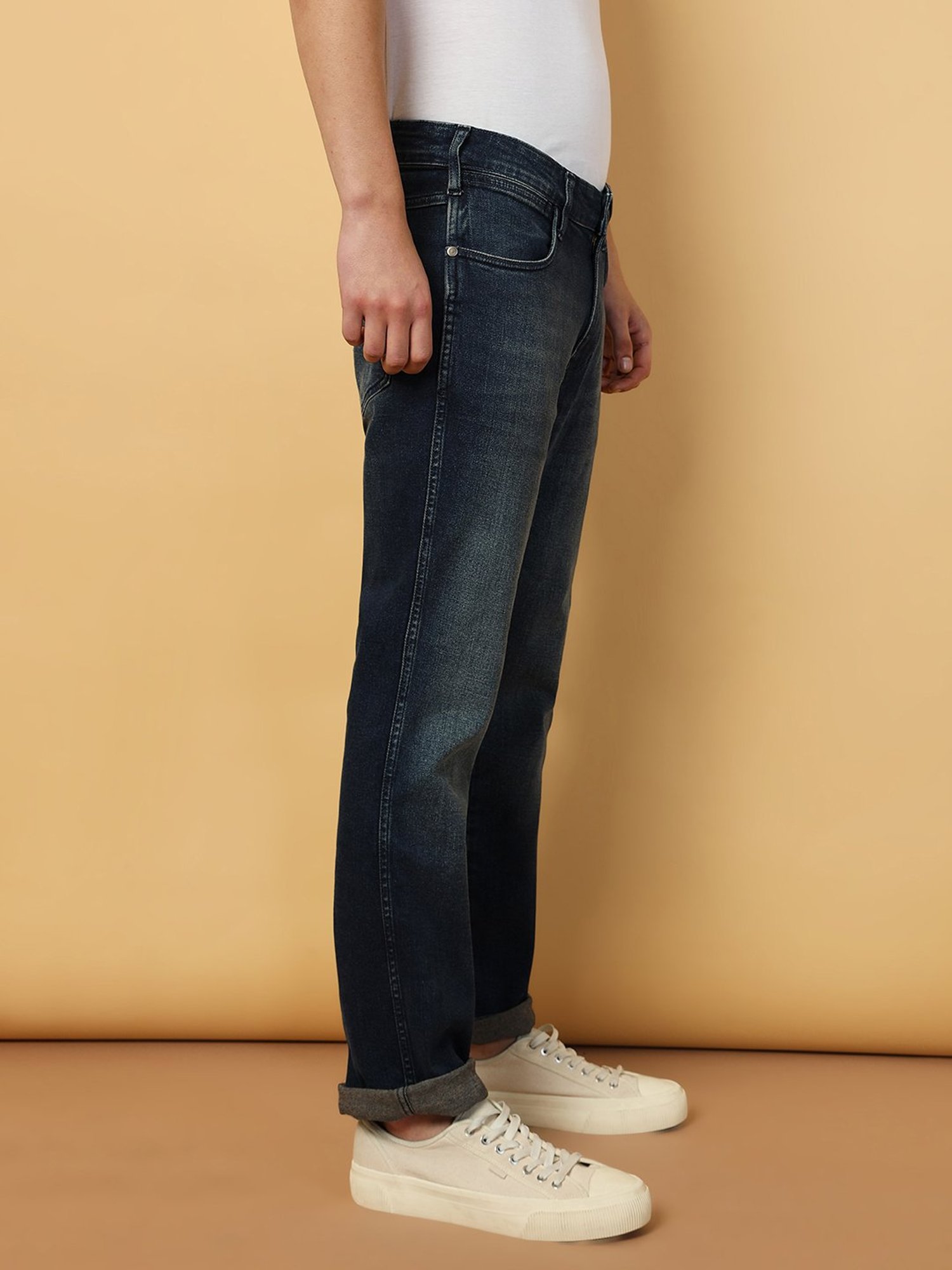 American Eagle Blue Cotton Regular Fit Jeans