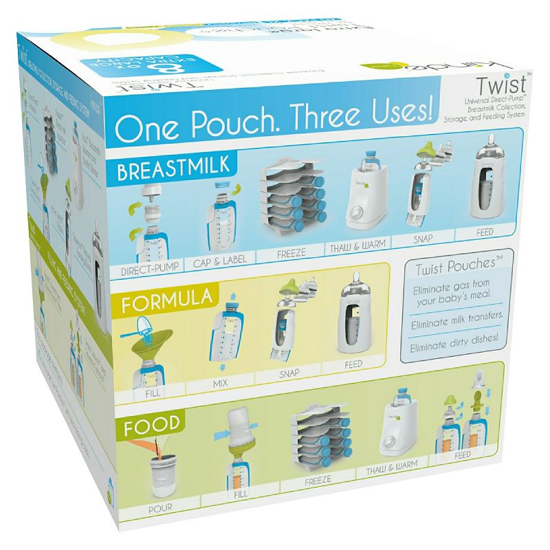 Kiinde Twist Pouch (8oz) - 40ct White