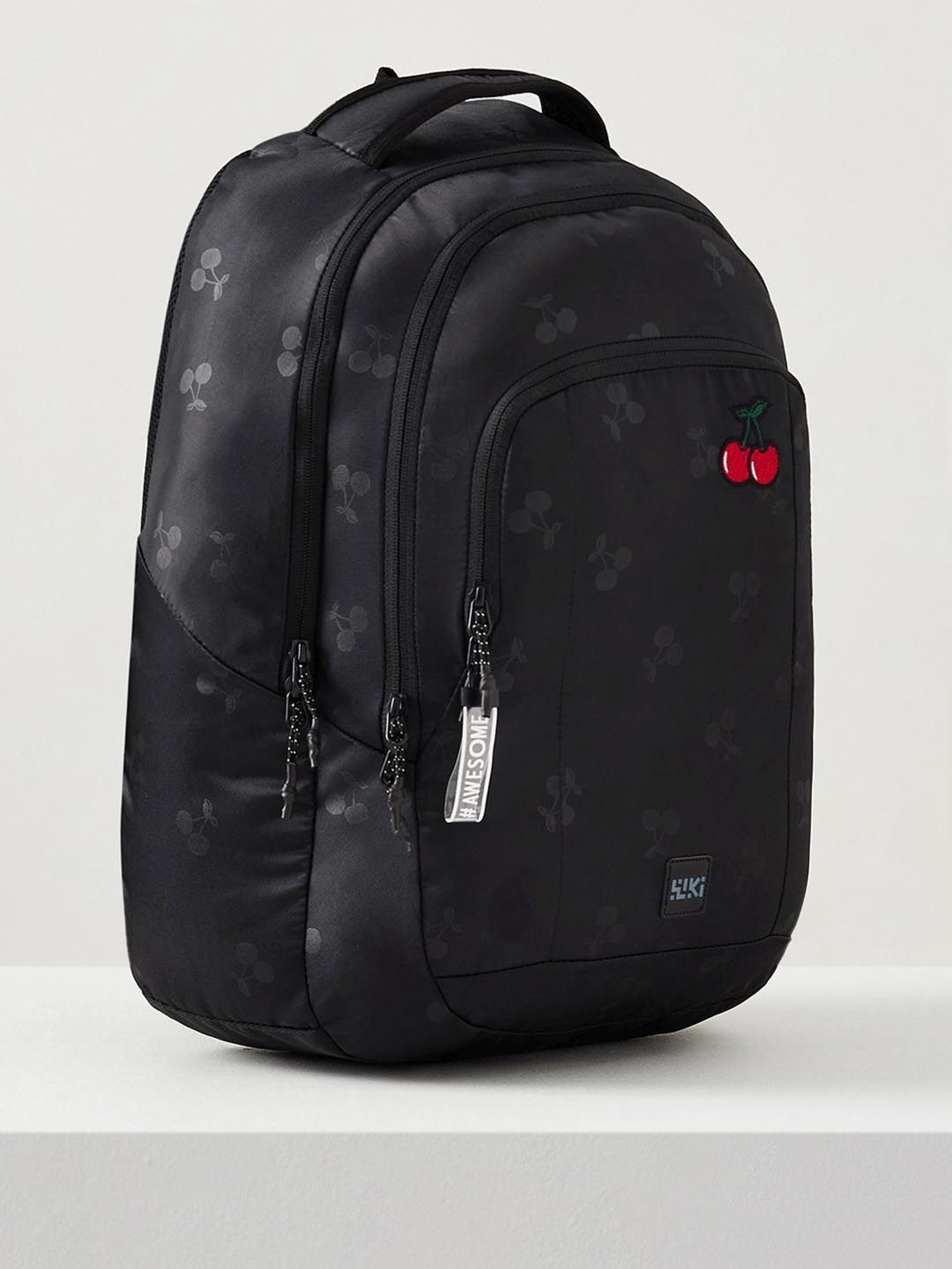 Wiki Back to School 2 Black Polyester Printed Backpack - 30 Ltrs