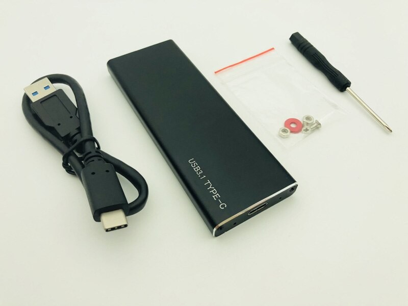 NVME PCIE USB3.1 HDD Enclosure Metal Case Type-C to M.2 NVME M Key SSD Case Adapter External Mobile Box for 2230-2280 SSD M2