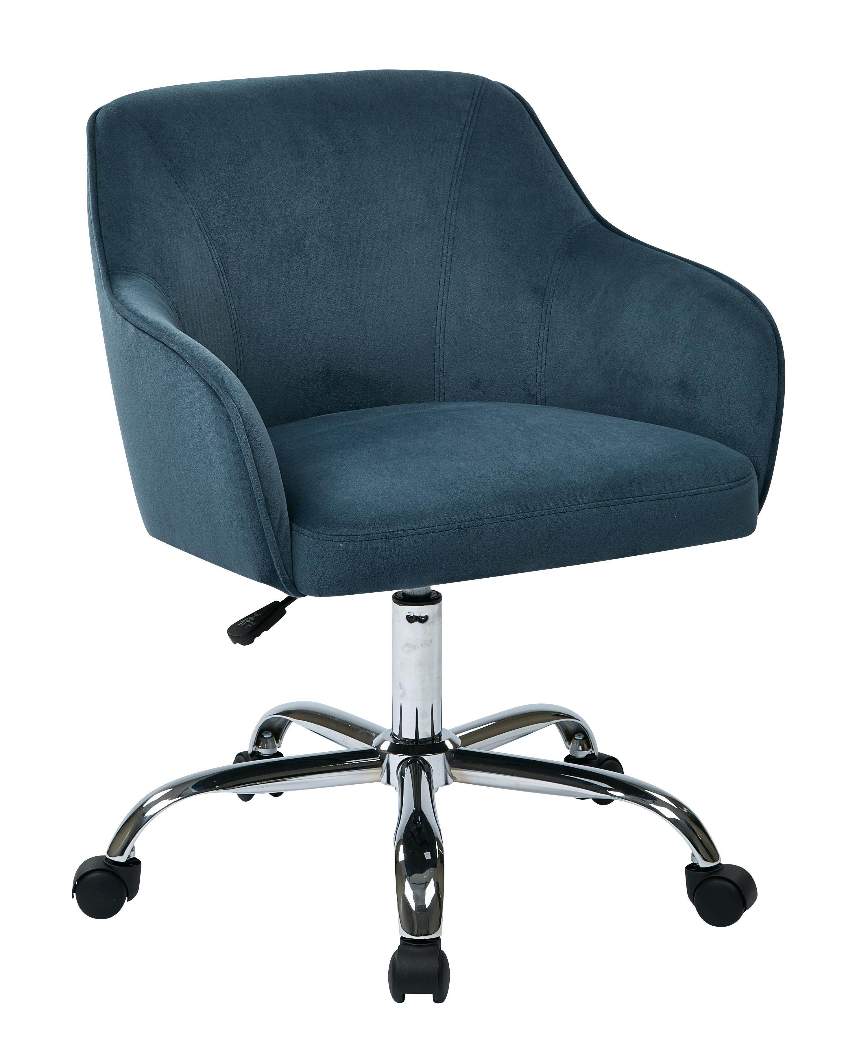 Task Chair in Atlantic Velvet Fabric
