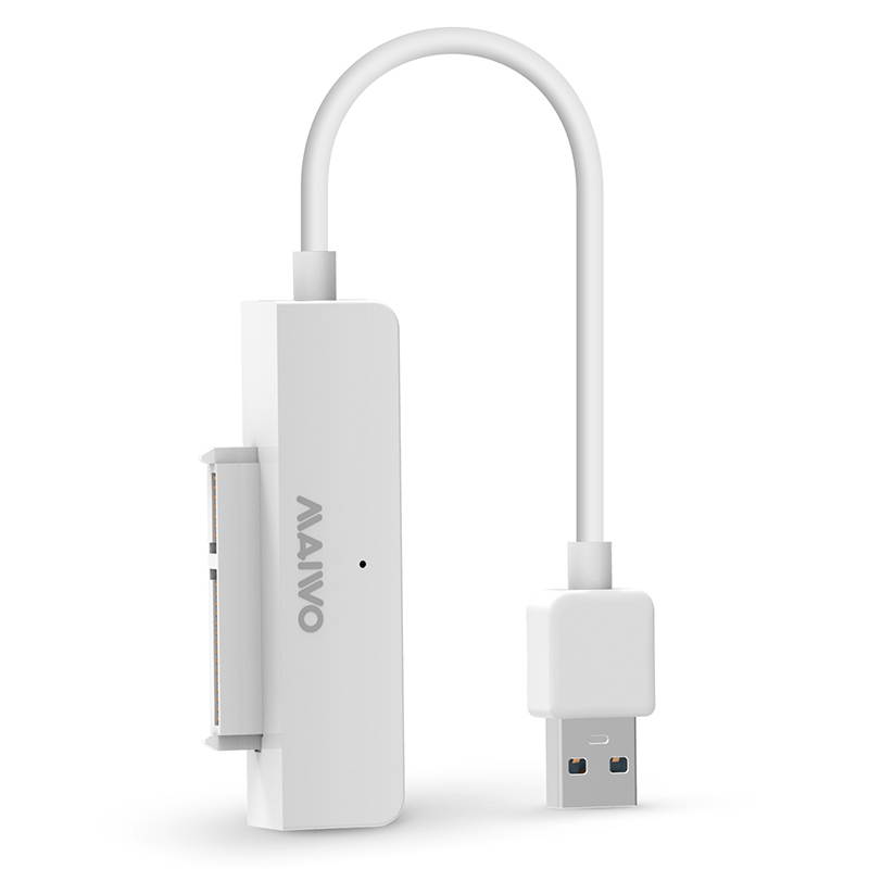 MAIWO K104A SATA to USB 3.0 Adapter Cable for 2.5" SSD and HDD Hard Drive Adapter 5Gbps Support SATA III UASP Compatible with PC, laptop, TV, mobile,PS4, Xbox ,Router(White)
