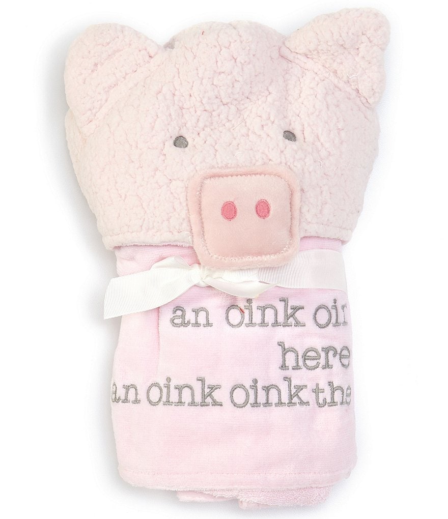 Mud Pie Baby Newborn-18 Months Pig Hooded Towel