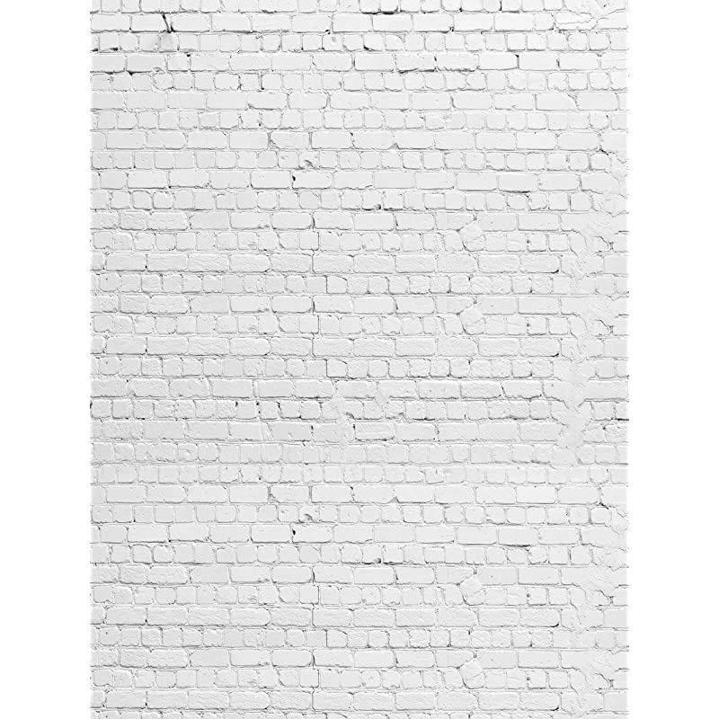 59"x79" White Brick Wall Photography Backdrop Vinyl Background for Pictures D-2504