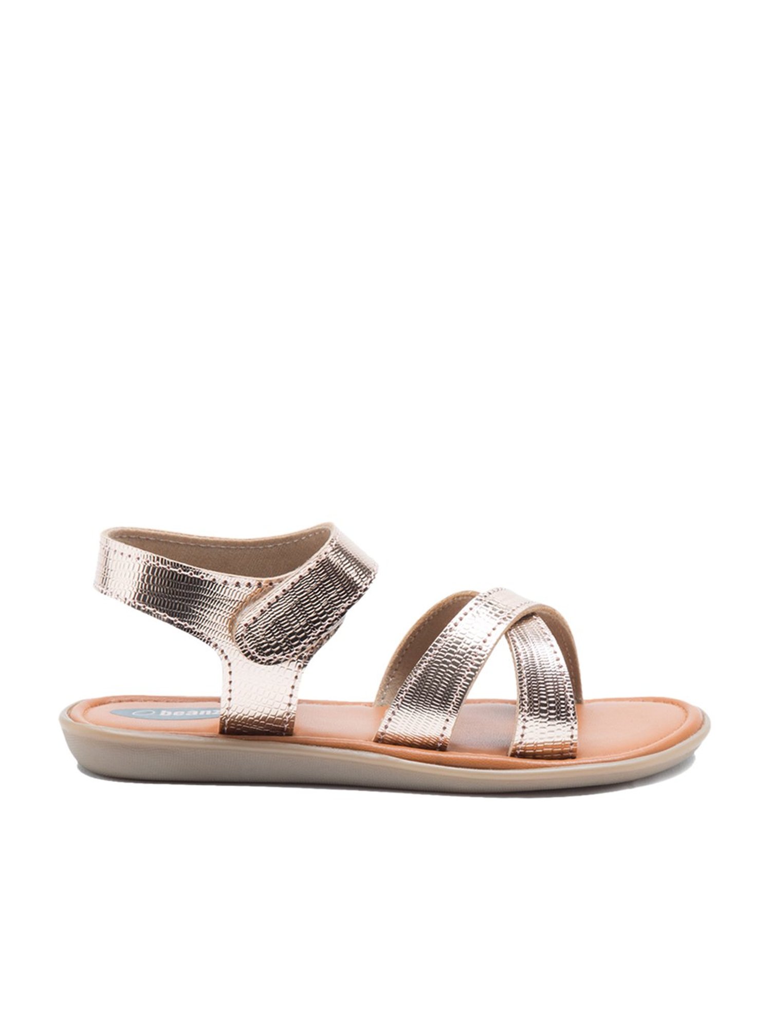 Beanz Kids Kathleen Sultan & Tan Cross Strap Sandals