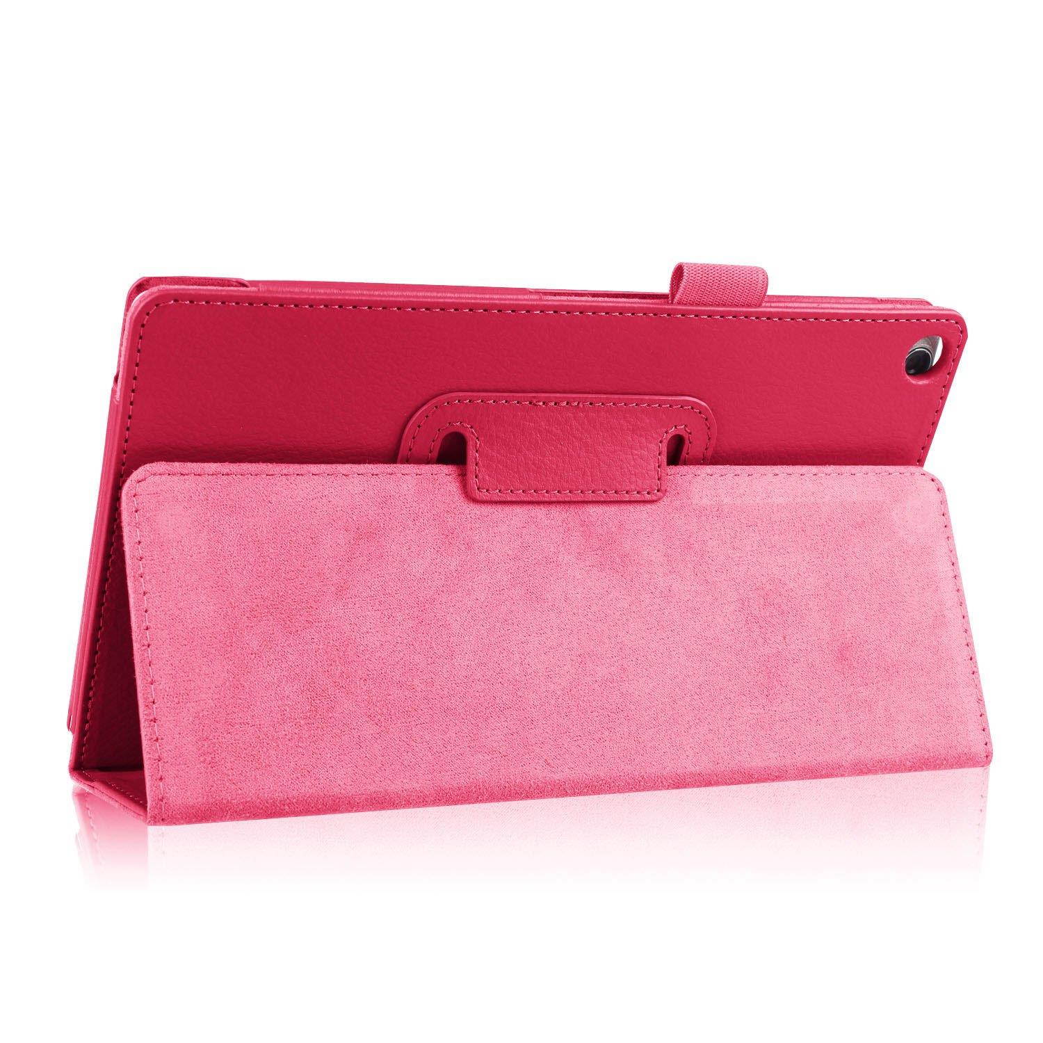 FastSun Luxury Leather Slim Flip Stand Magnetic Tablet Case Skin For ASUS Zenpad 8 Z380C (Rose)