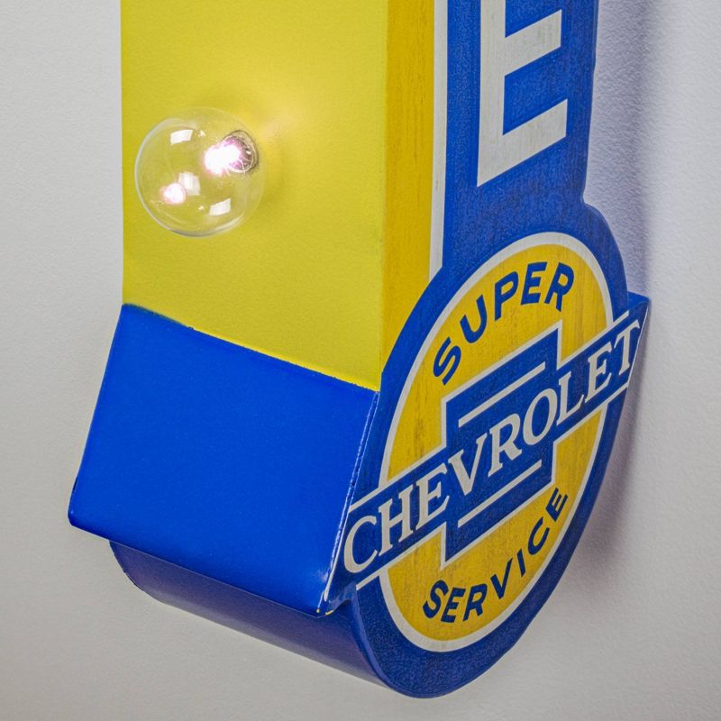 Vintage Chevrolet Garage LED Marquee Sign Blue/Yellow - Crystal Art Gallery