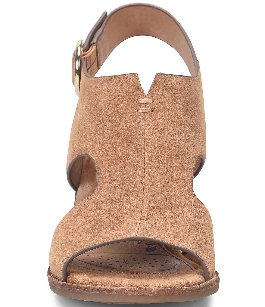 Sofft Maben Suede Slingback Block Heel Sandals