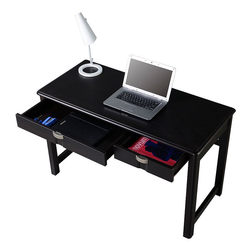 Modern Writing Desk with Storage Espresso Brown - Techni Mobili