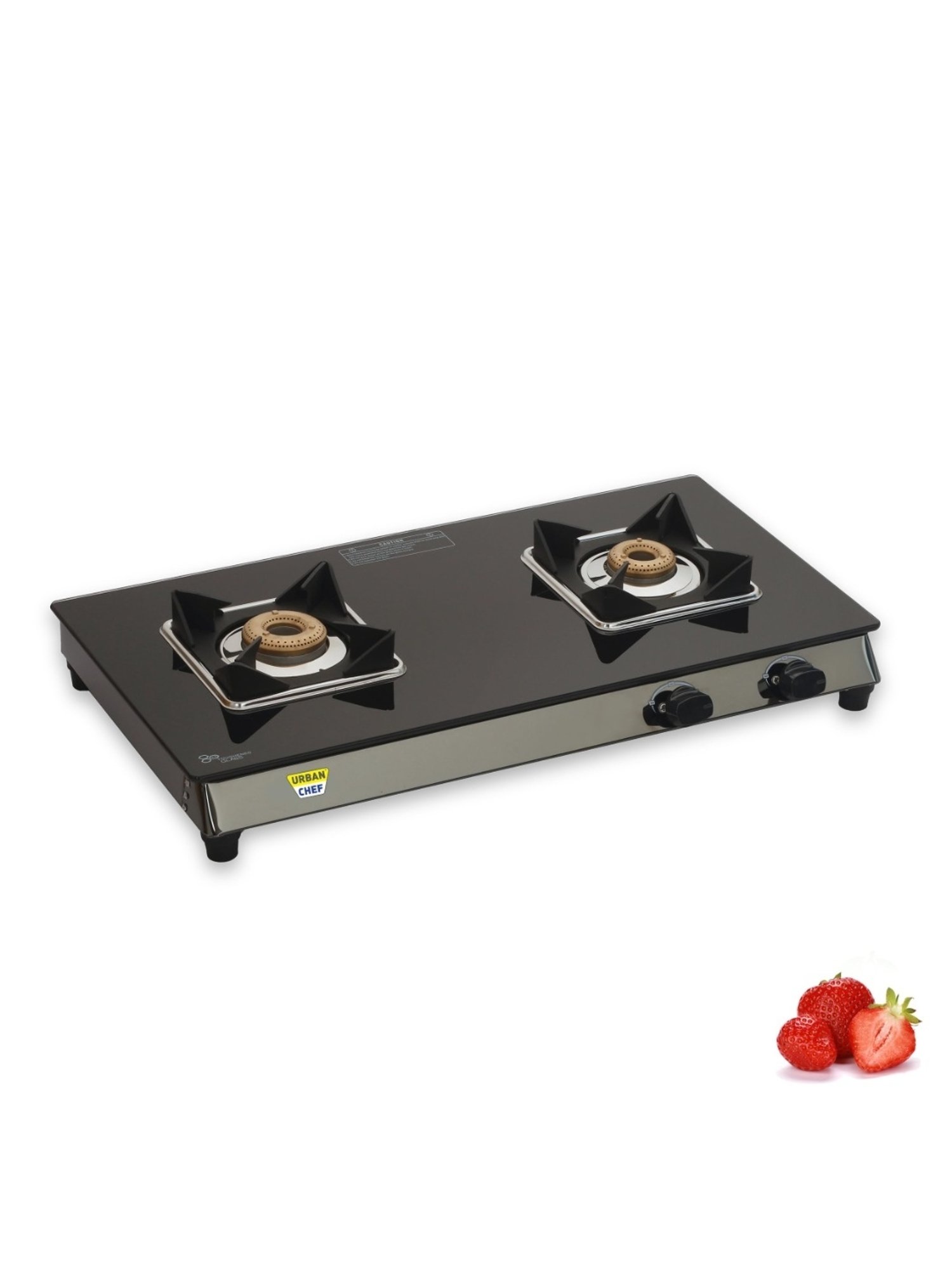 Urban Chef Gas Stove with 2 Burners ( Black )