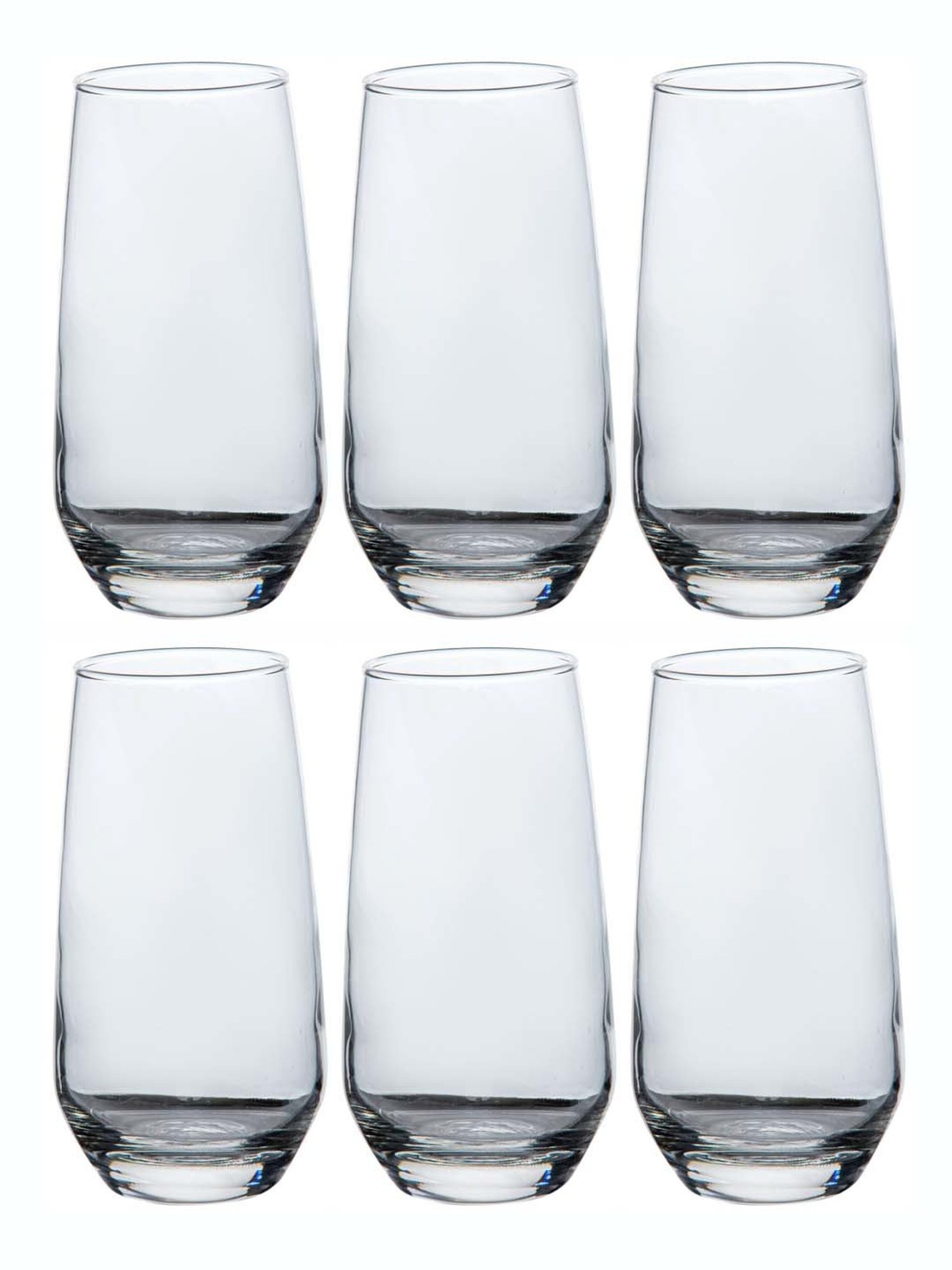 ROXX Meridian Transparent Glass Tumbler (0.44 L) - Set of 6