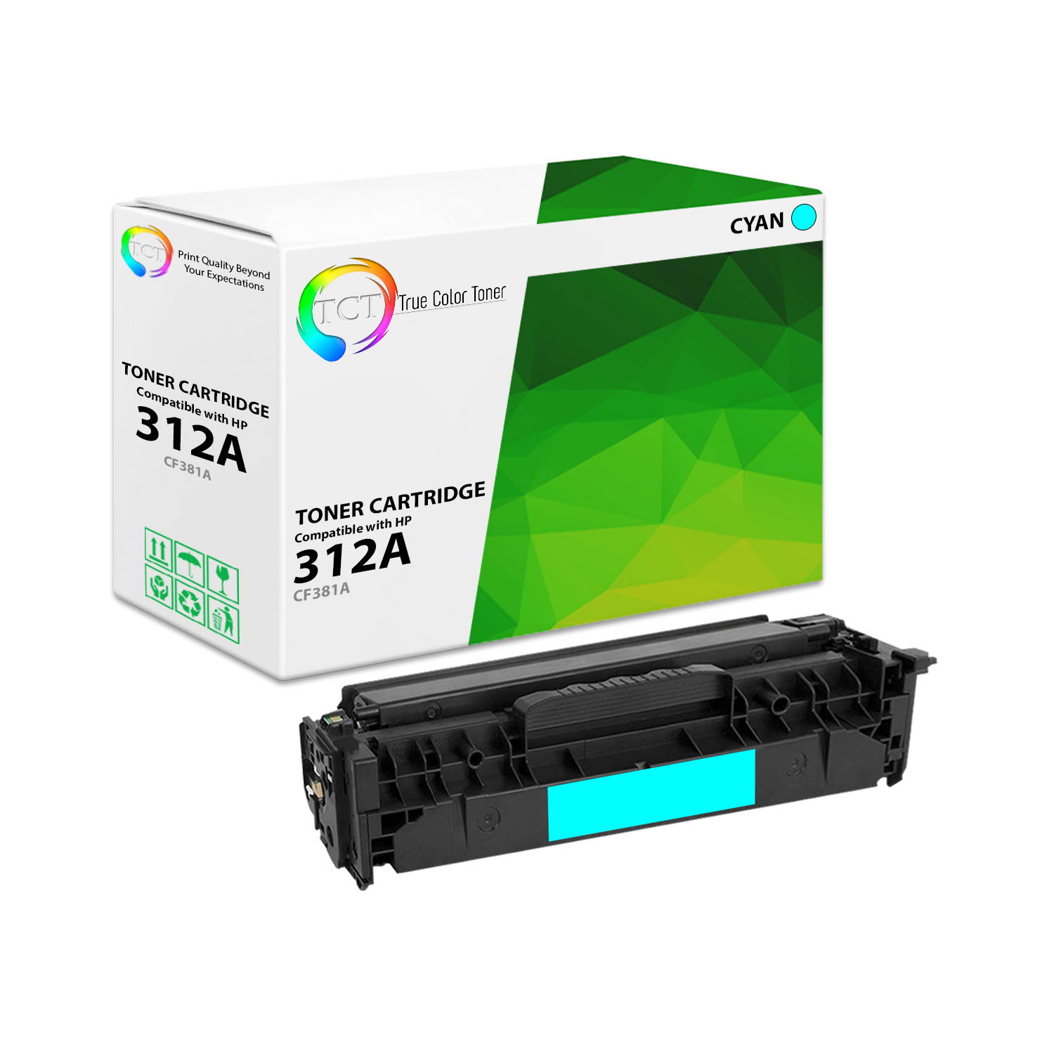 TCT Premium Compatible Toner Cartridge Replacement for HP 312A CF380A CF381A CF382A CF383A works with HP Color LaserJet Pro MFP M476NW M476DN M476DW Printers (Black, Cyan, Magenta, Yellow) - 10 Pack