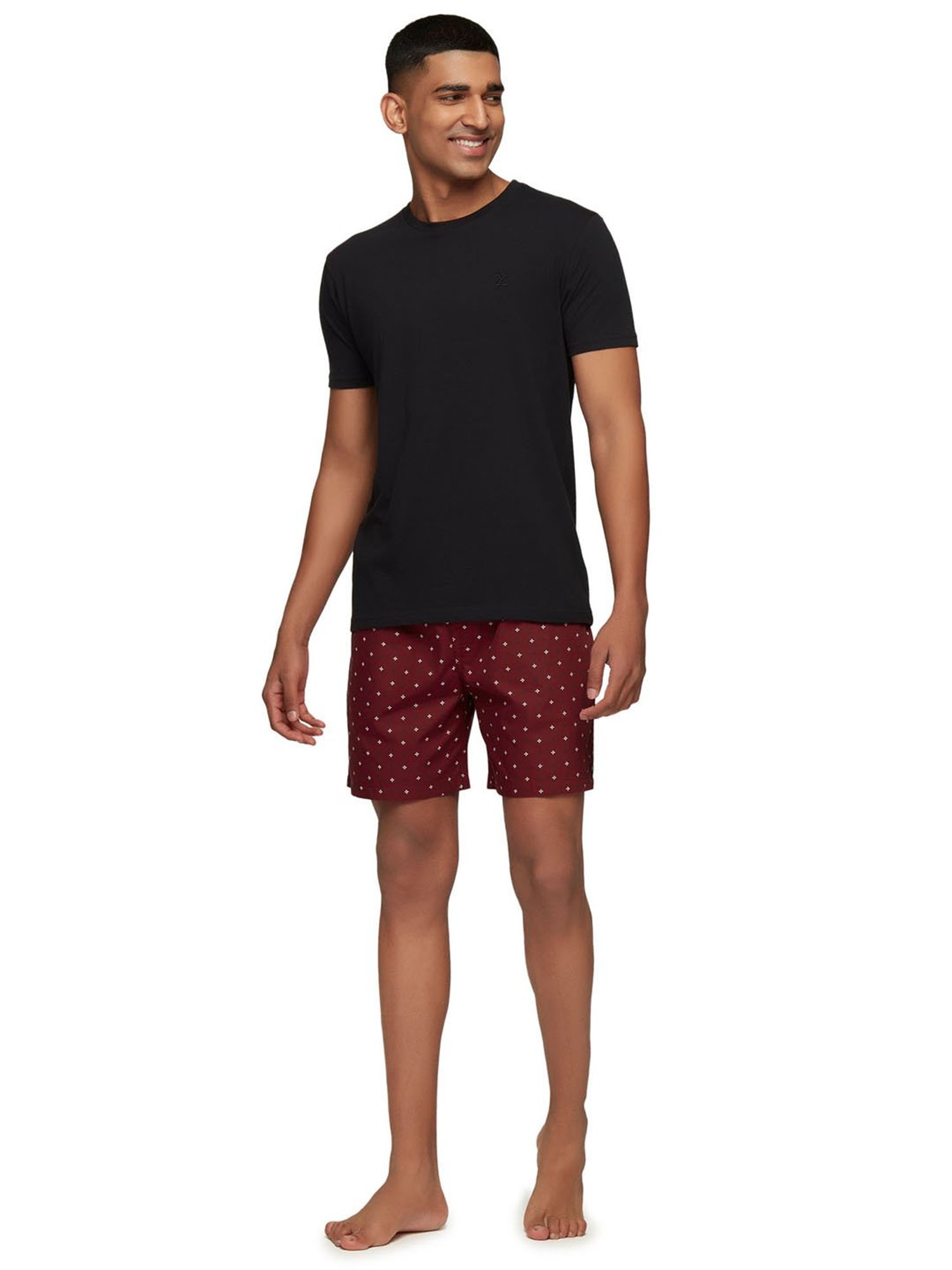 XYXX Maroon & Teal Green Printed Boxers - Pack of 2