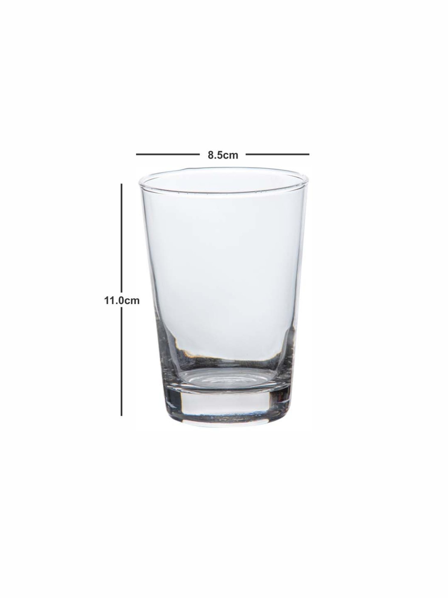 ROXX Magnolia Transparent Glass Tumbler (0.3 L) - Set of 6