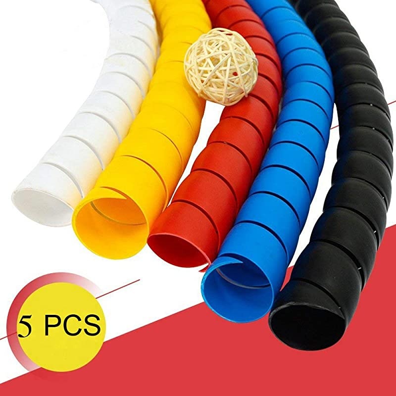 Dog and Cat Cord Protector 328ft Wire Protector Sleeve Covers for Cord Protects Your Pets from Chewing Through Insulated Cables 5 PCSPack 328ft in Total 10mm Width by