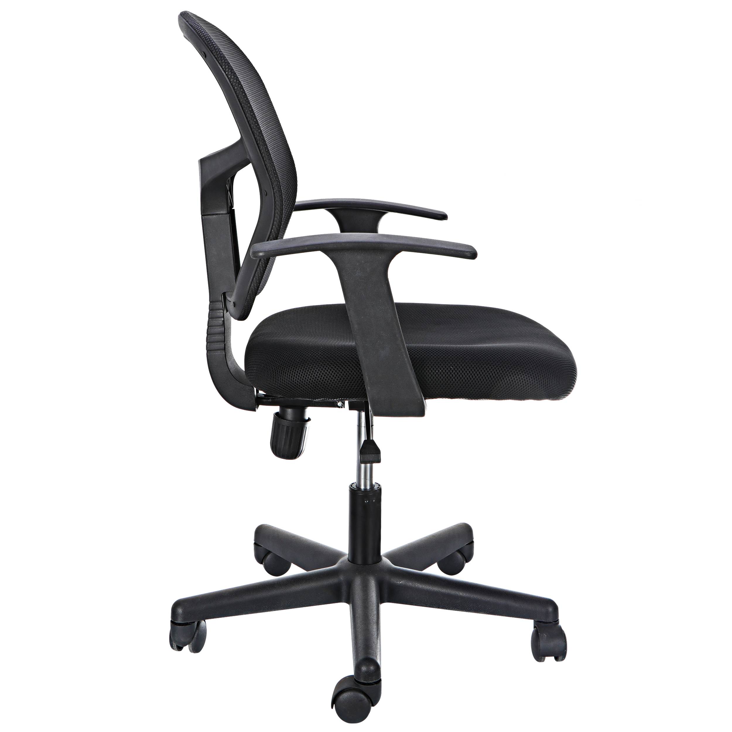 Office Chair Computer Desk Black Ergonomic Executive Mesh Chair Swivel Mid Back 360&deg; Swivel Home Computer Task Chair  - 2pcs