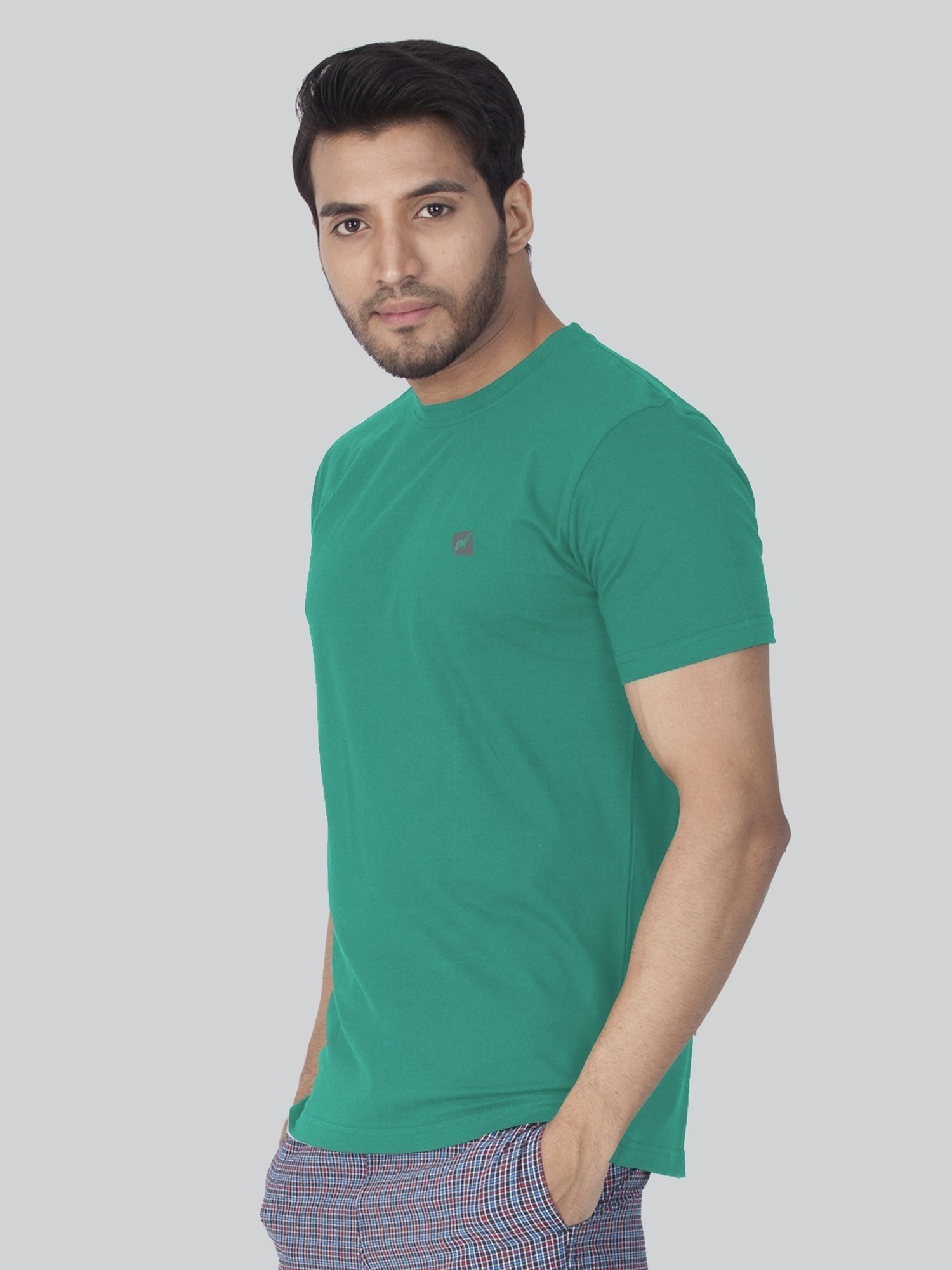 Lux Nitro Sea Green Regular Fit T-Shirt Pack of - 2