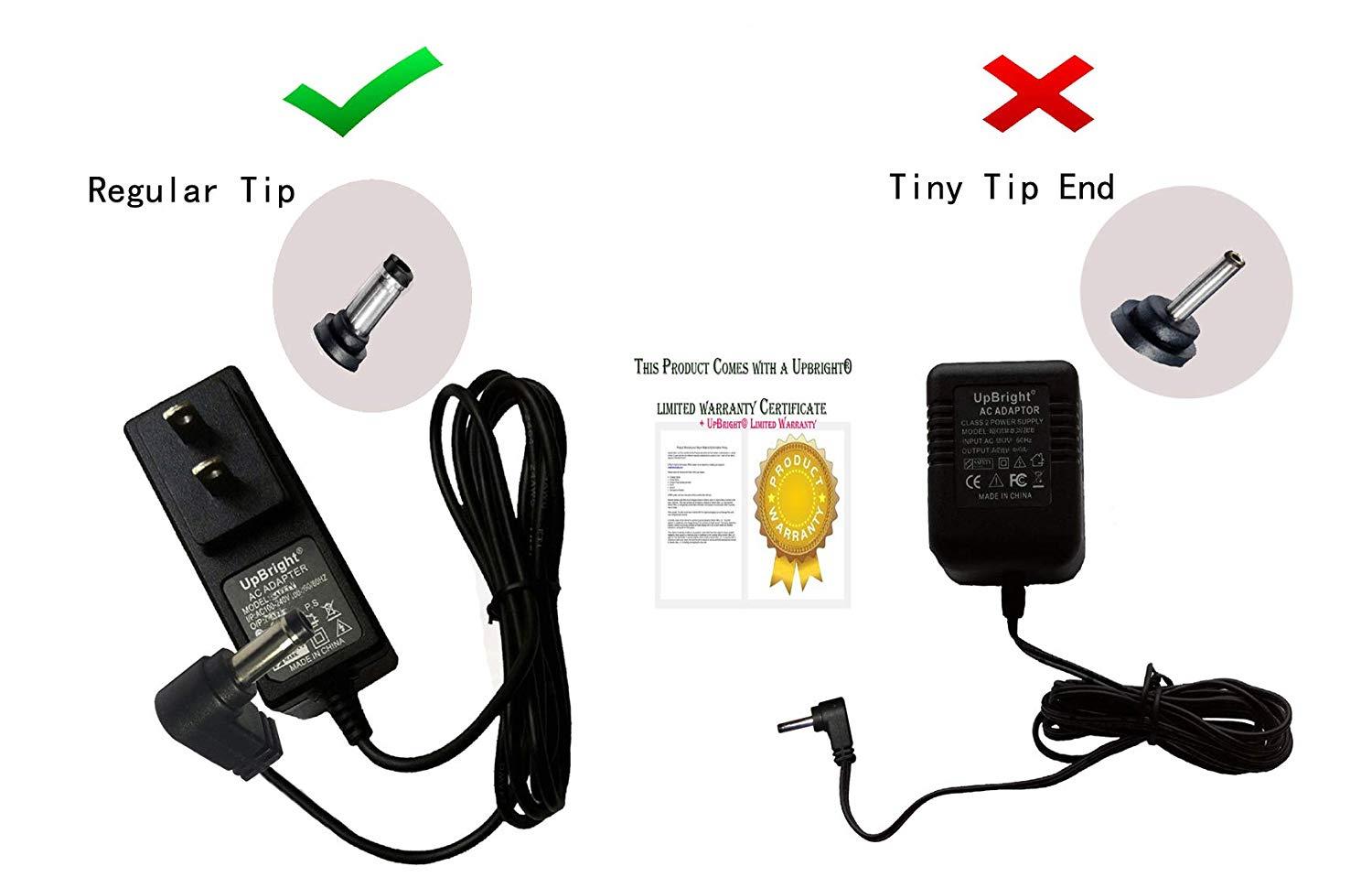 UpBright New DC 6V AC Adapter for AT&T VTech SIL Model S003GU0600010 26-360010-1UL-101 ATT Cordless Phone DC6V 100mA 6VAC 0.1A 6.0V DC6.0V 6.0VDC Switching Power Supply Battery Charger PSU (NOT AC6V)
