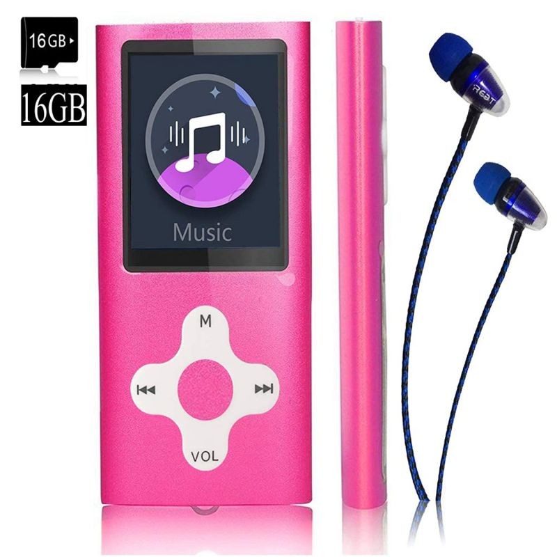 MP3 Player/Music Player,EVASA with a 16 GB Memory Card Portable Digital Music Player/Video/Voice Record/FM Radio/E-Book Reader,Ultra Slim 1.8Screen