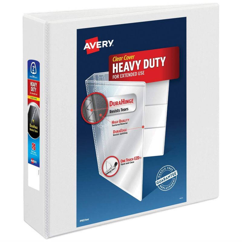 Avery Heavy-Duty View Binder with 2-Inch One Touch EZD Ring, White (79192)