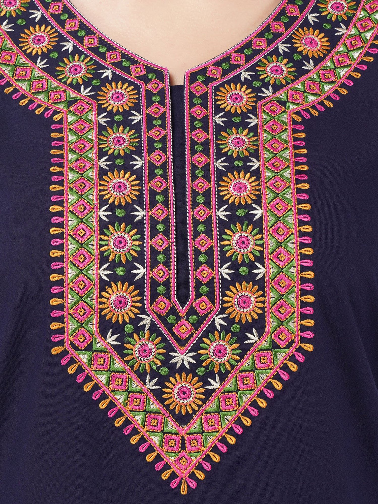 KOI SLEEPWEAR Indigo Embroidered Nighty