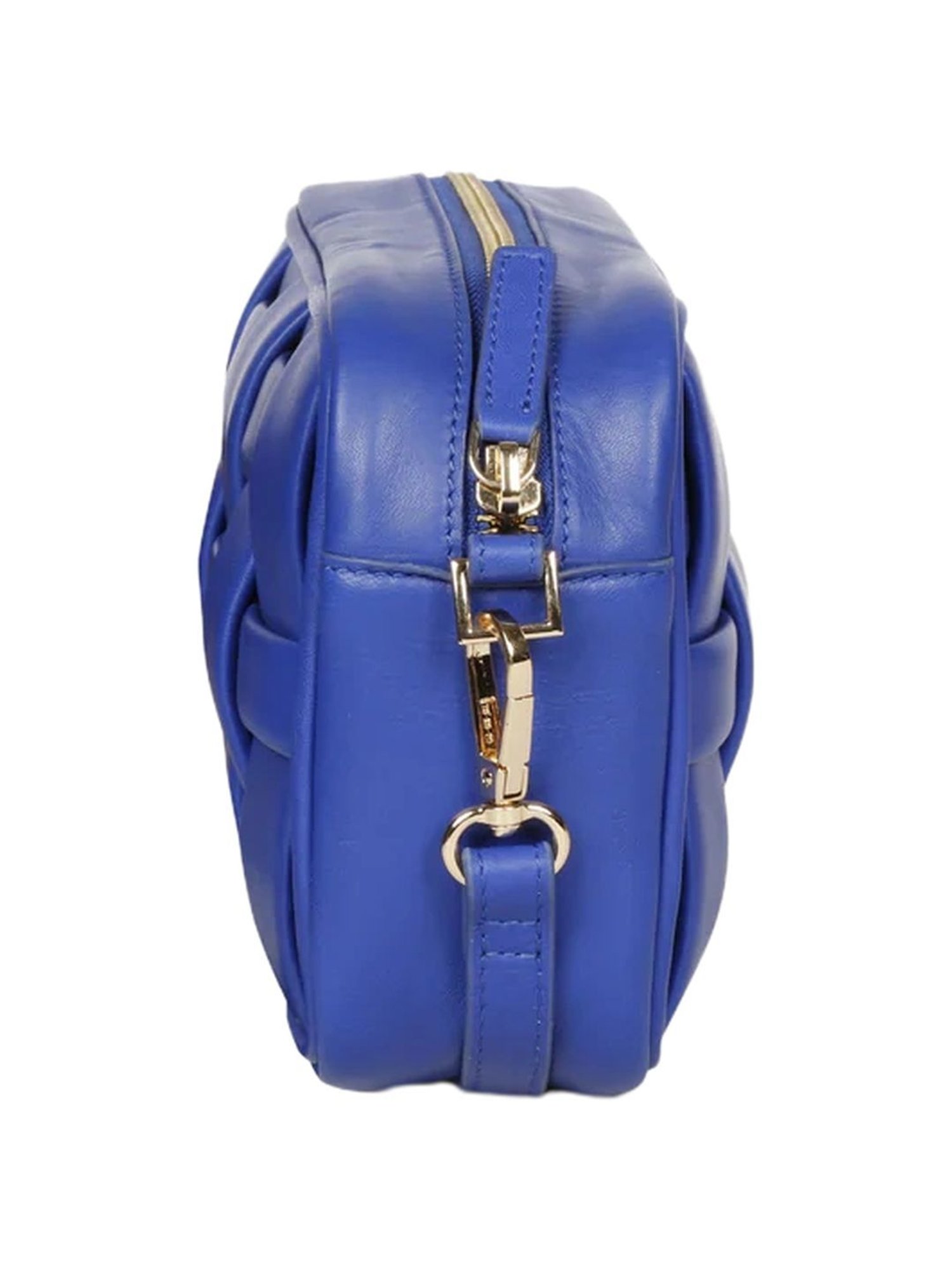 Saint G Blue Textured Medium Sling Handbag