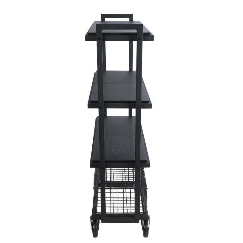 Cart System with wheels 4 Tier Black - Atlantic