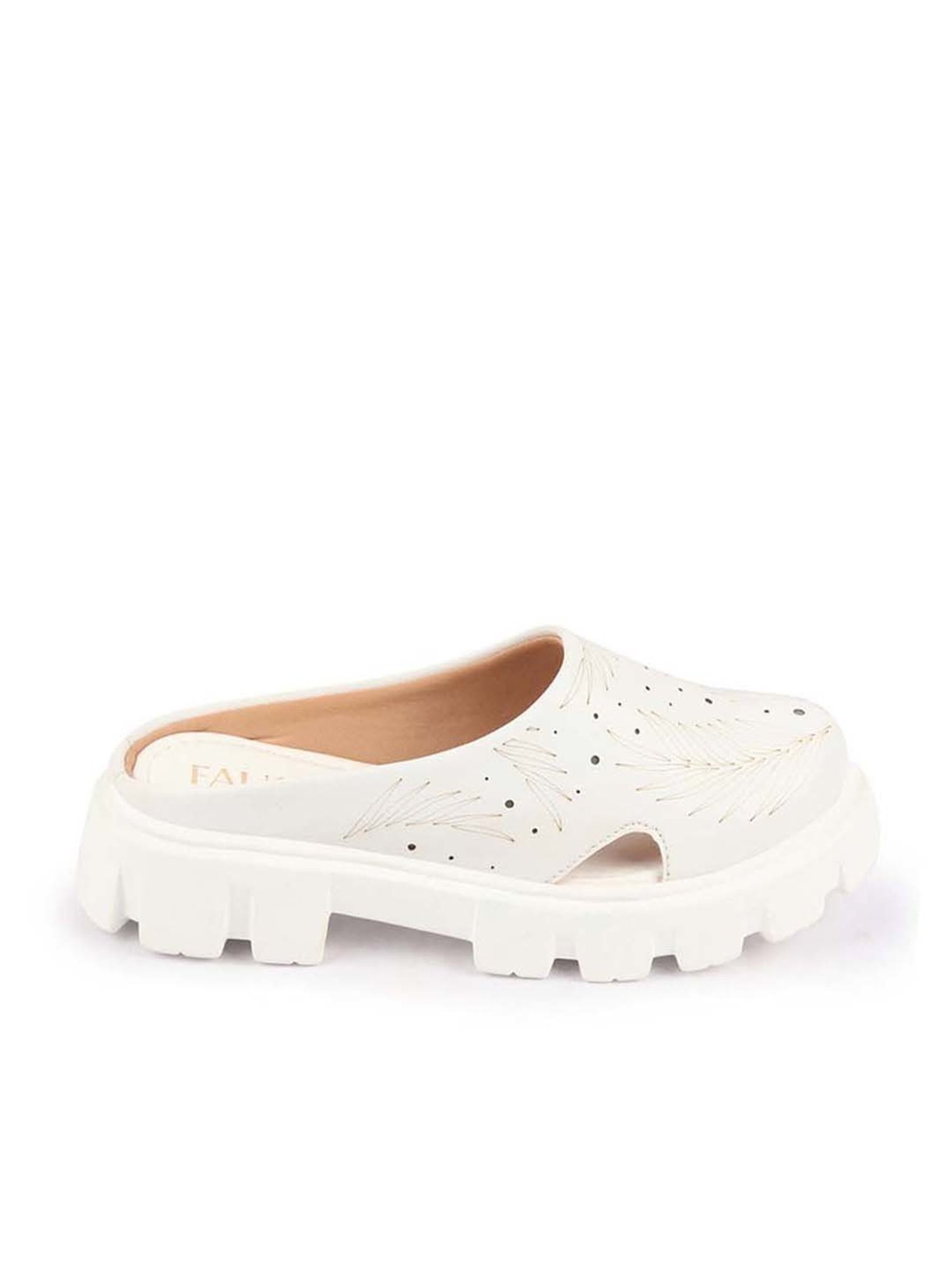 Fausto Women's White Mule Shoes