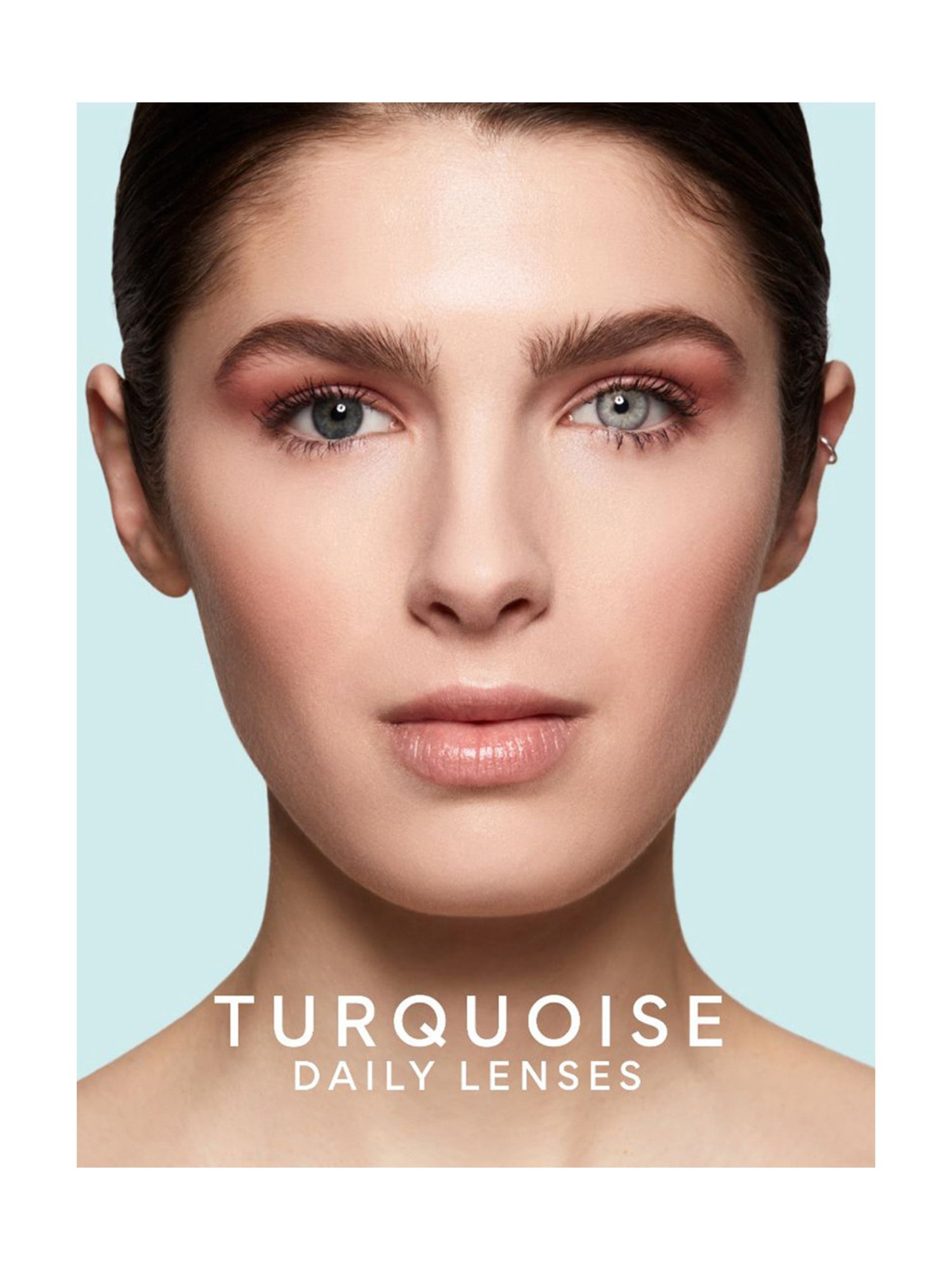 Swati Cosmetics Coloured Contact Lenses - Turquoise (1 Day, Power -5.5)