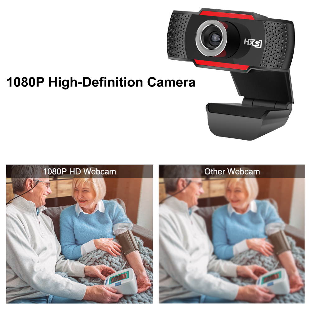 US inventory 1080P HD Pro Webcam S80 , Advanced Manuallyfocus Video Calling and Recording, 1920 *1080 Dynamic Resolution 30 FPS Webcam Camera, Desktop or Laptop Webcam