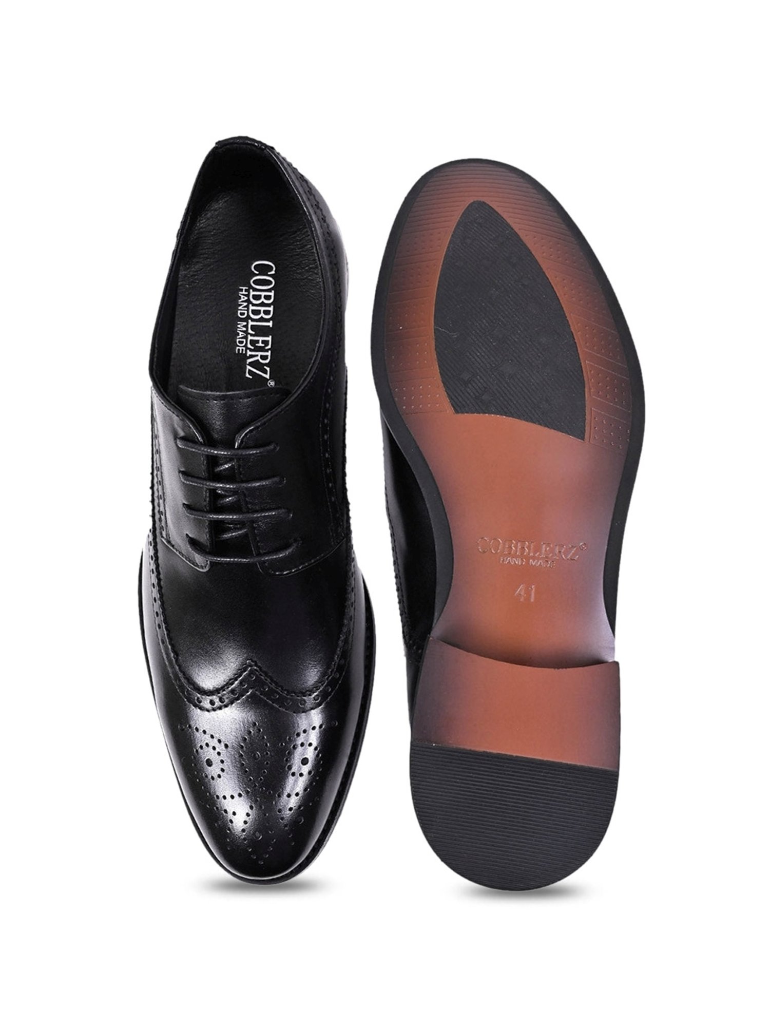 Cobblerz Men's Black Brogue Shoes