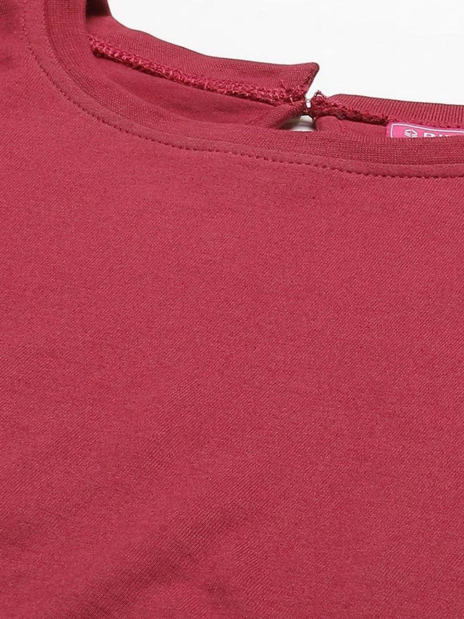 BIBA Girls Cherry Red Cotton Top