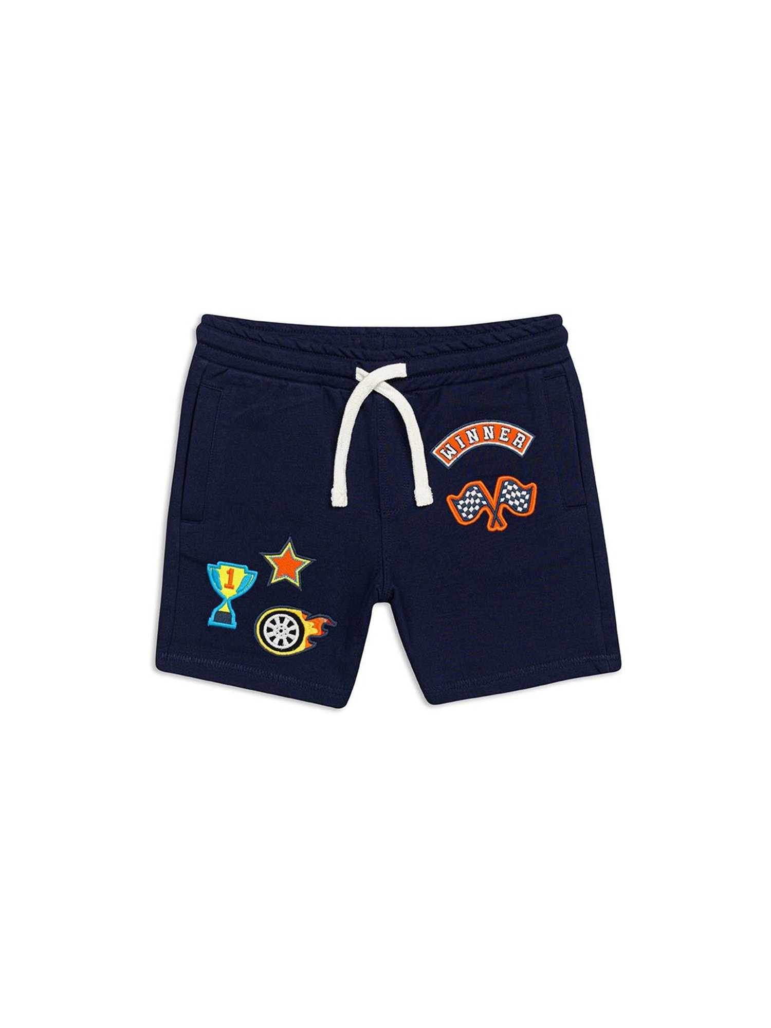 H by Hamleys Kids Navy Applique Shorts