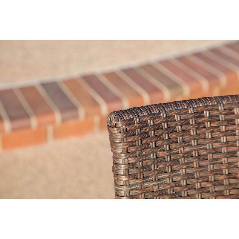 Ariana 5pc Outdoor Wicker Dining Set - Brown - Coaster