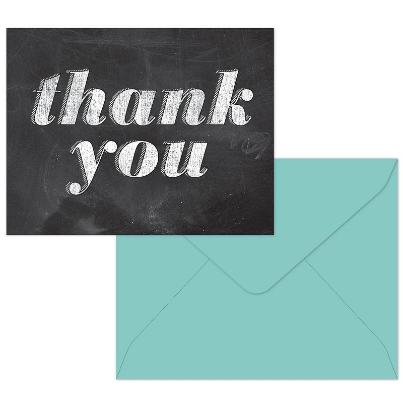 Green Inspired 10ct Chalk Talk Thank You Cards