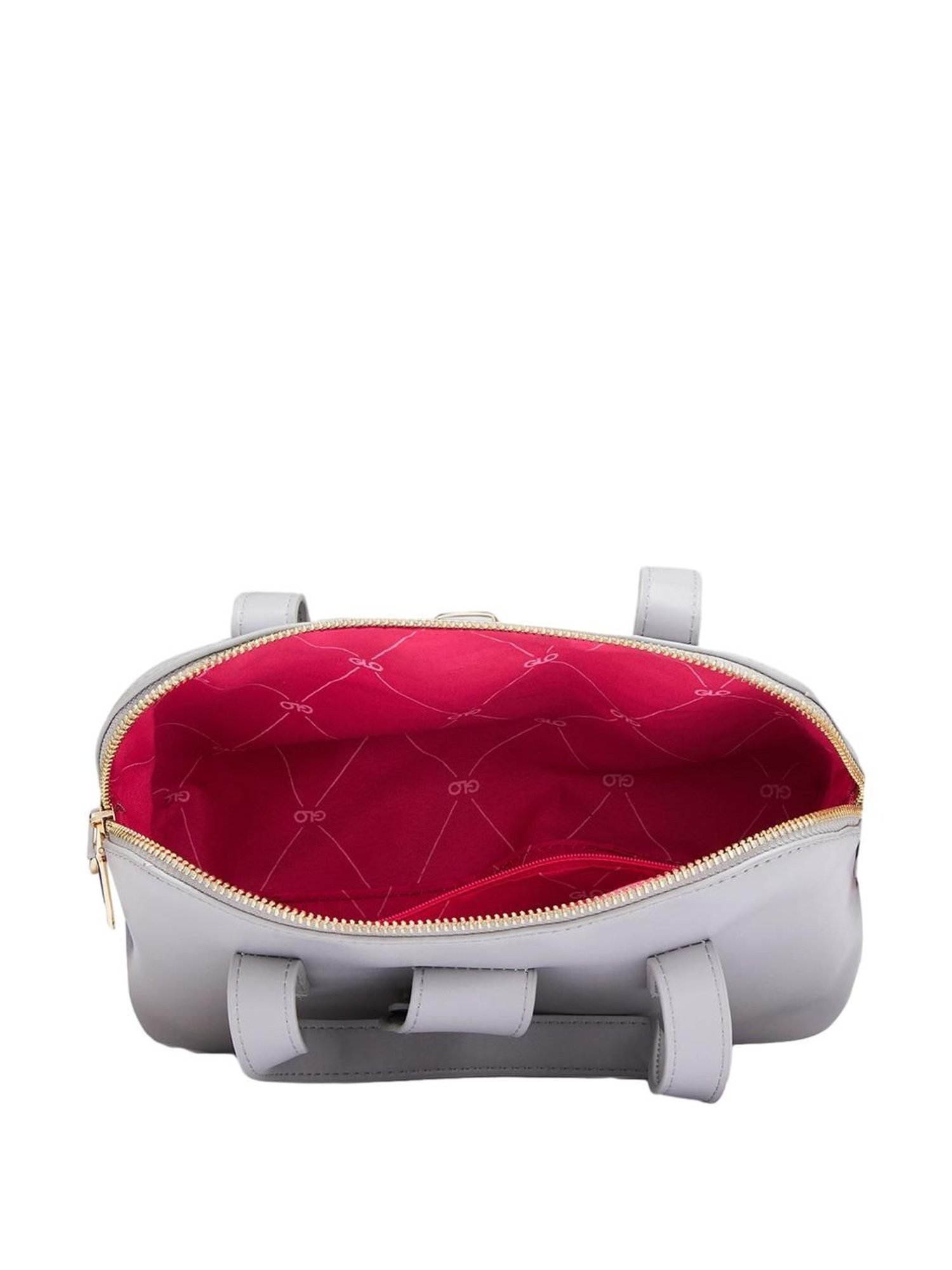 Globus Dark Grey Solid Medium Handbag