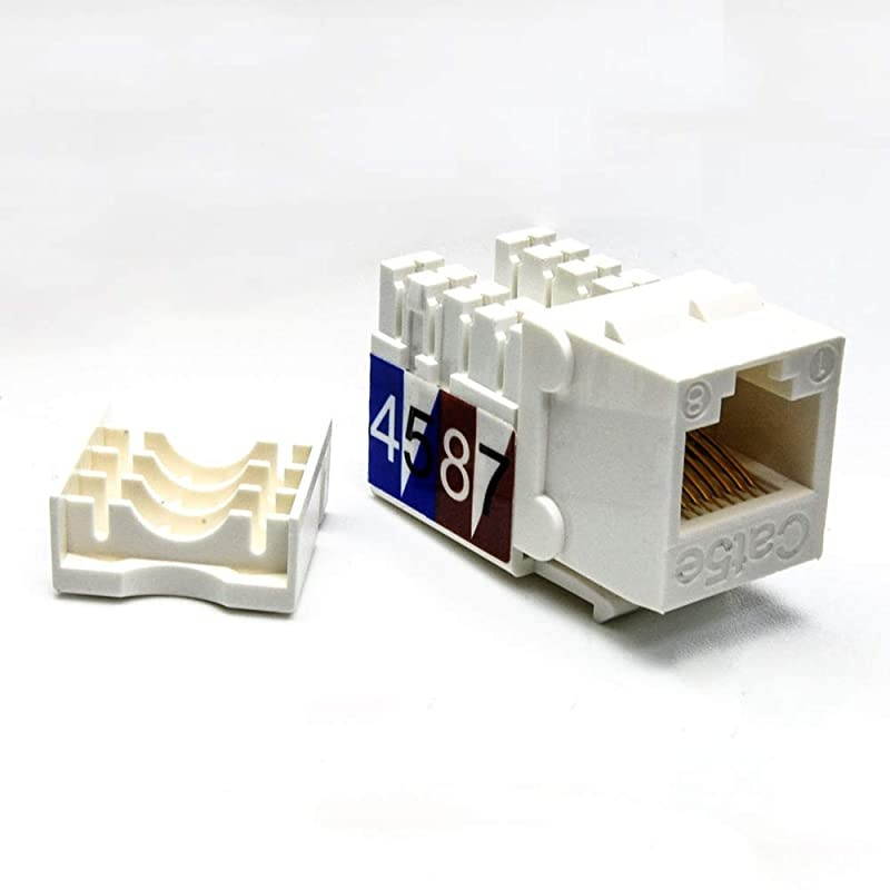 Cat.5E RJ45 110 Type Keystone Jack (50-Pack, White)