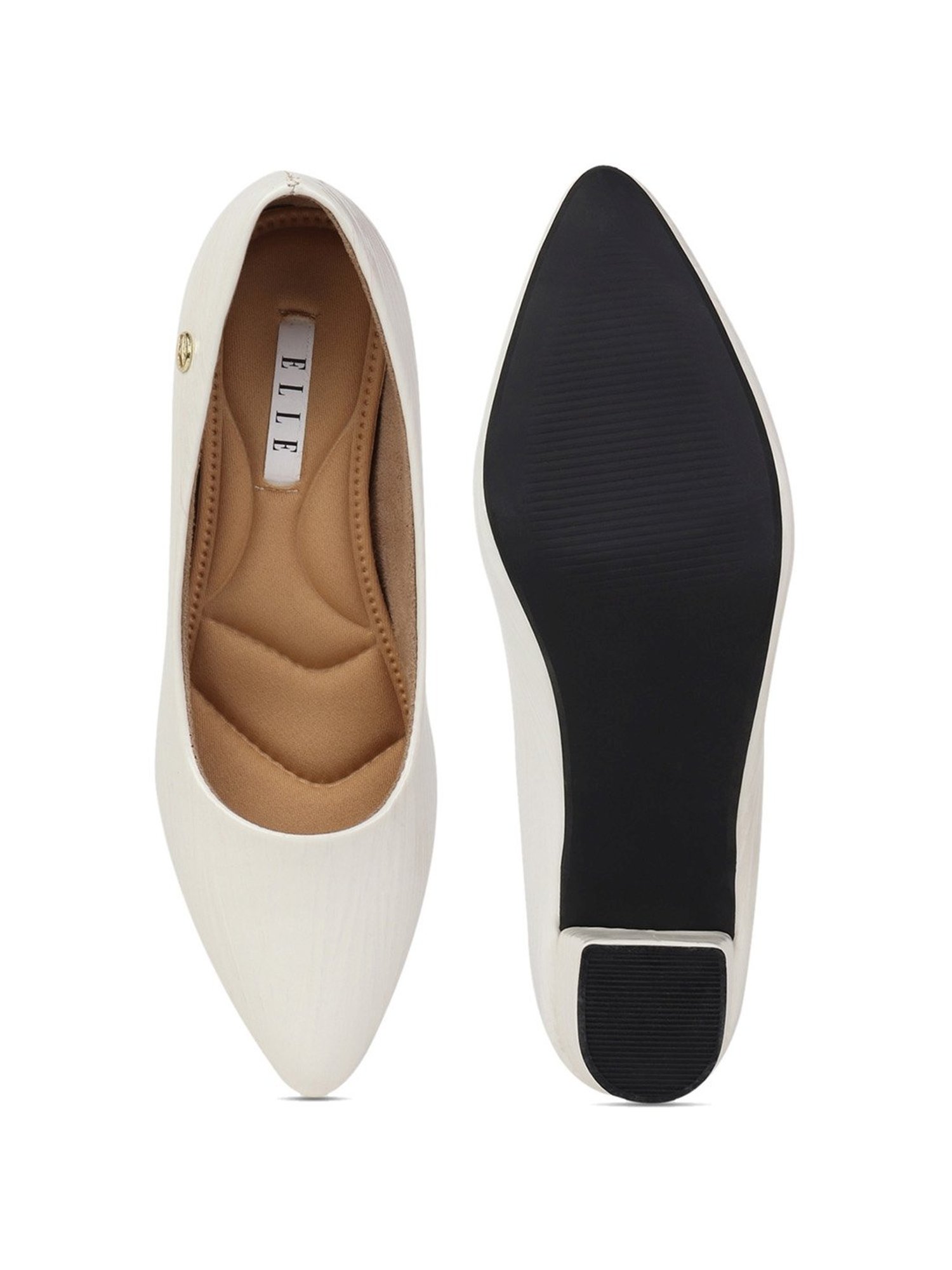 Elle Women's White Casual Pumps