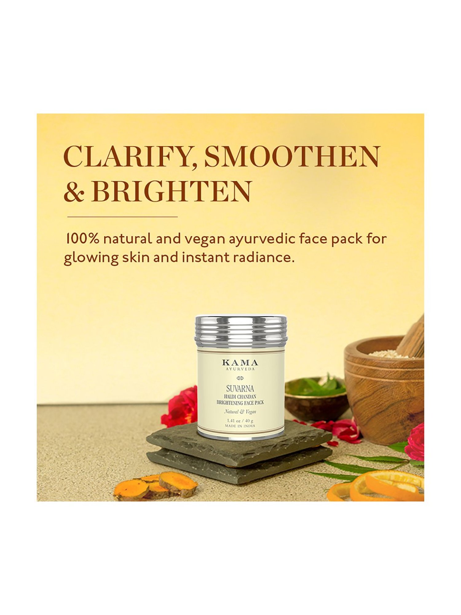 Love Earth Haldi Chandan Rose Face Pack - 50 gm