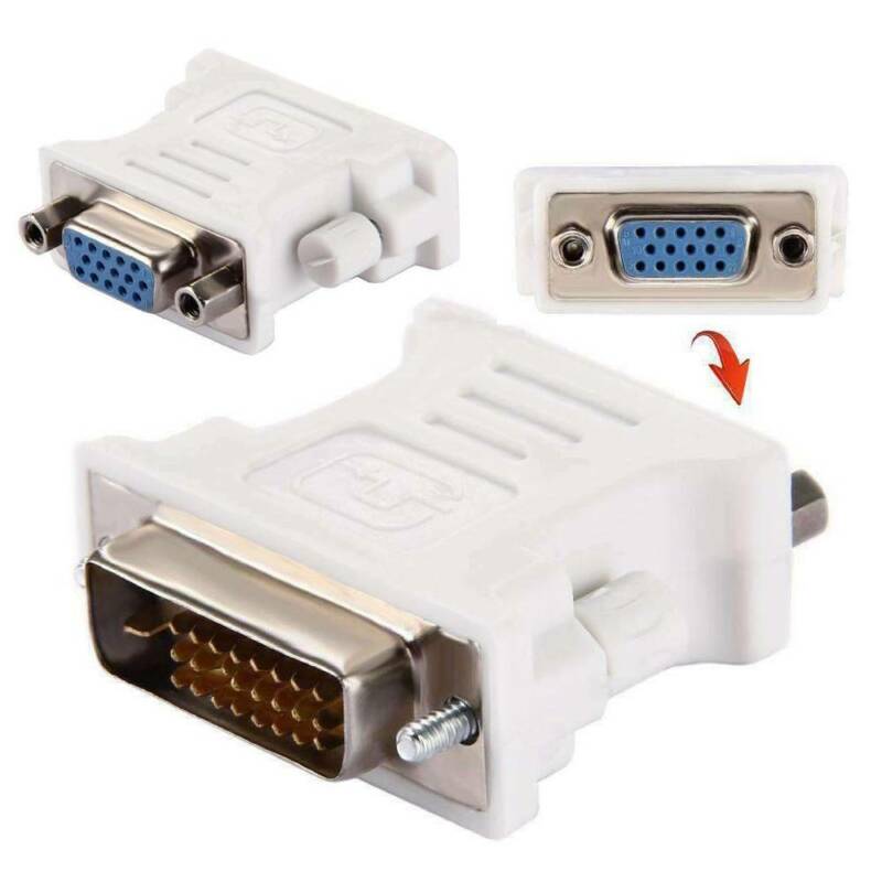 DVI to VGA Adapter DVI 24+1 to VGA White Adapter