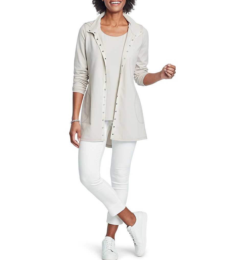 NIC + ZOE Perfect Hi-Low Hooded Drawstring Jacket