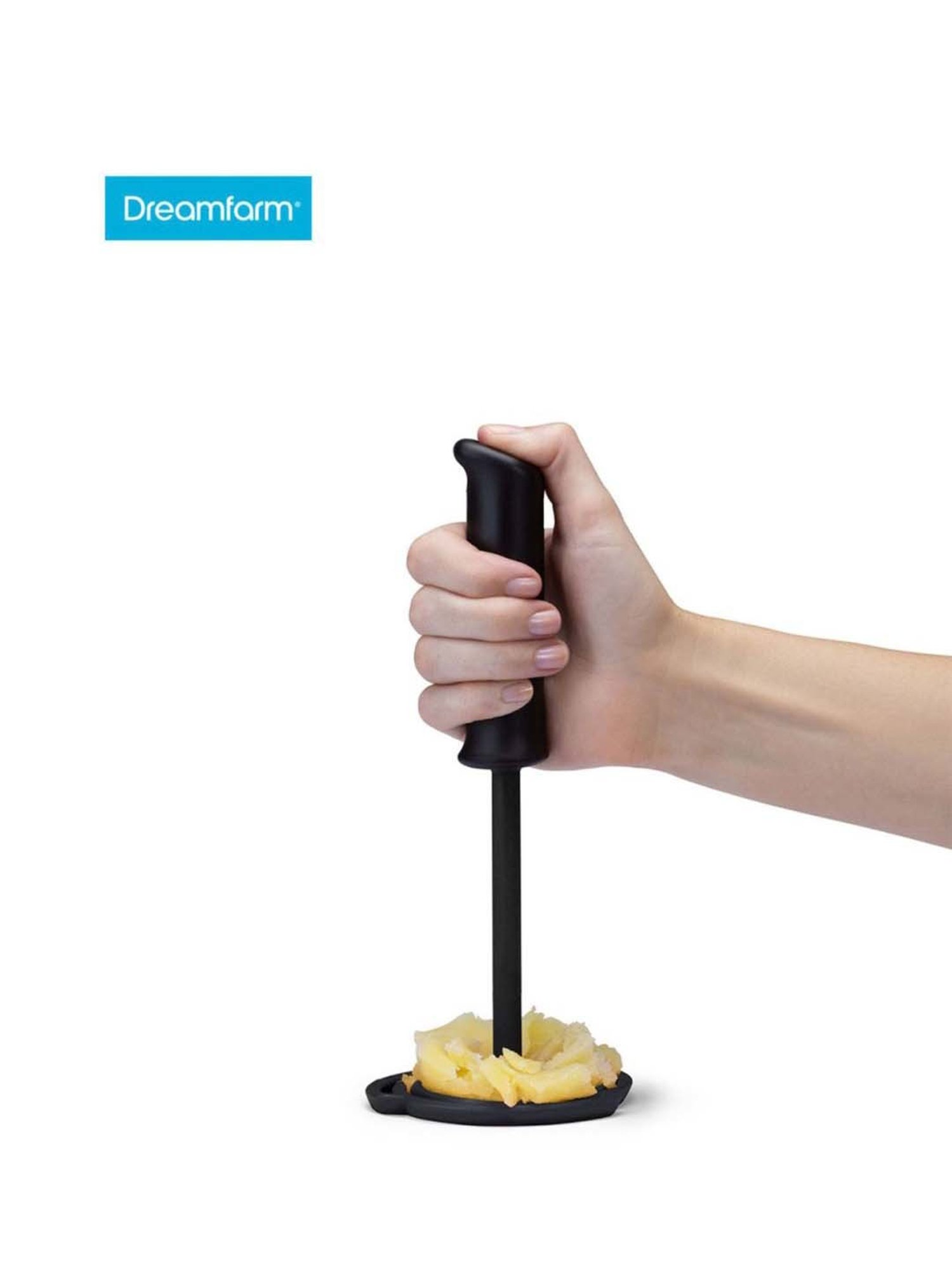 Dreamfarm Black Medium Smood Lite Onehanded Vegetable & Potato Masher
