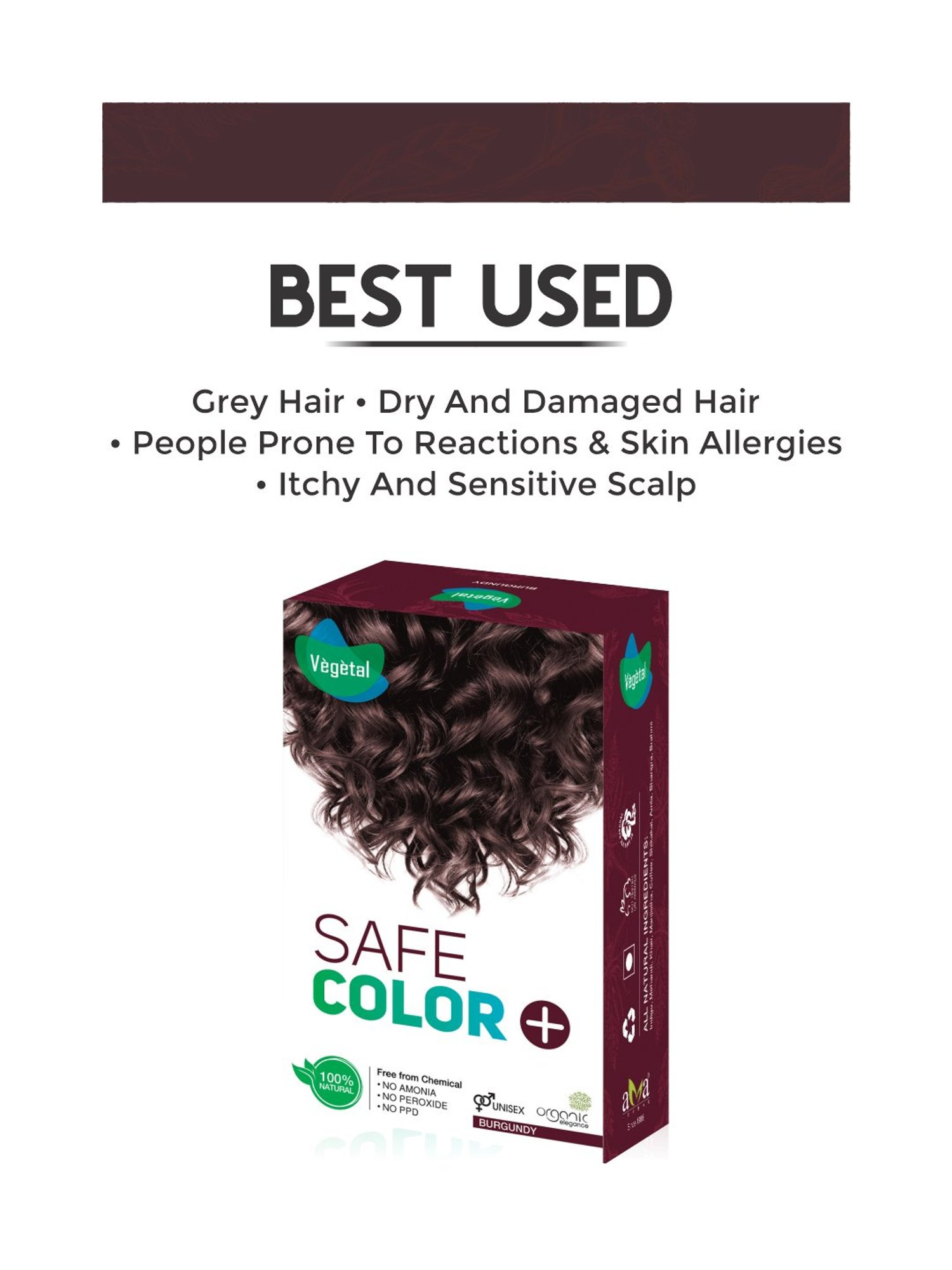 Vegetal Hair Safe Color Soft Black  - 100 gm